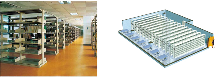 Library Furniture|Double-Sided Bookshelf|Office Furniture|7 level double side shelf|七层书架